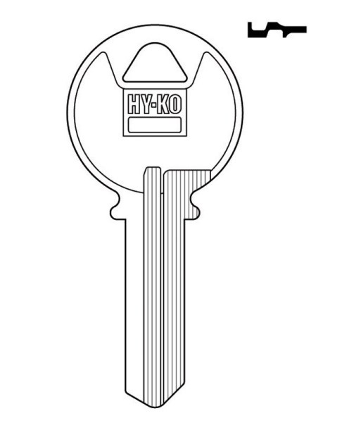 Hy-Ko Traditional Key Automotive Key Blank Single sided For K2 Keyblank Keil - Mc Mu
