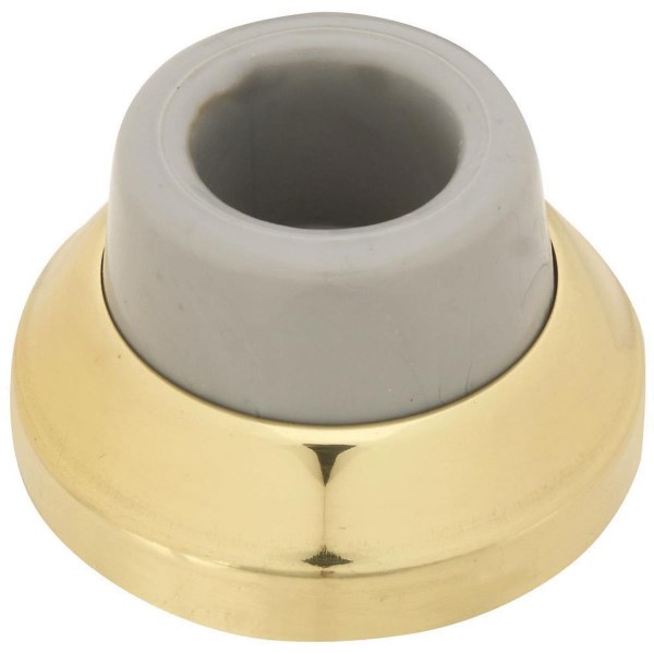 National 1932 Brass Concave Wall Door Stop - Mc Mu