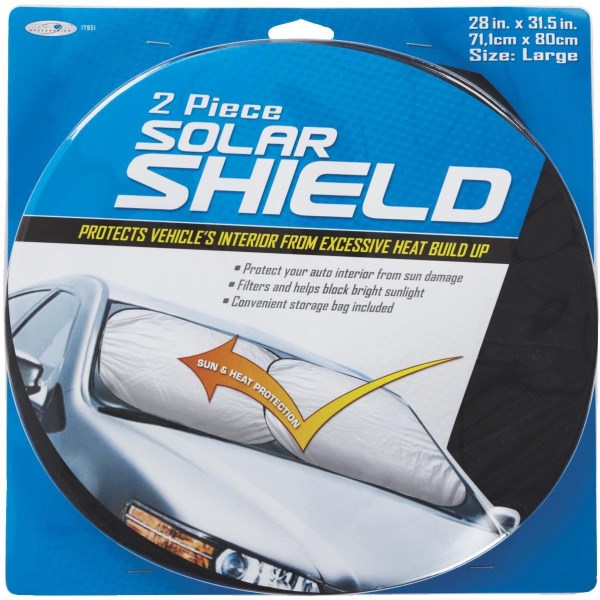 Custom Accessories  Basix Magic Shade 28-1/2 In. x 31-1/2 In. Silver Jumbo Sunshade (2-Pack) - Mc Mu