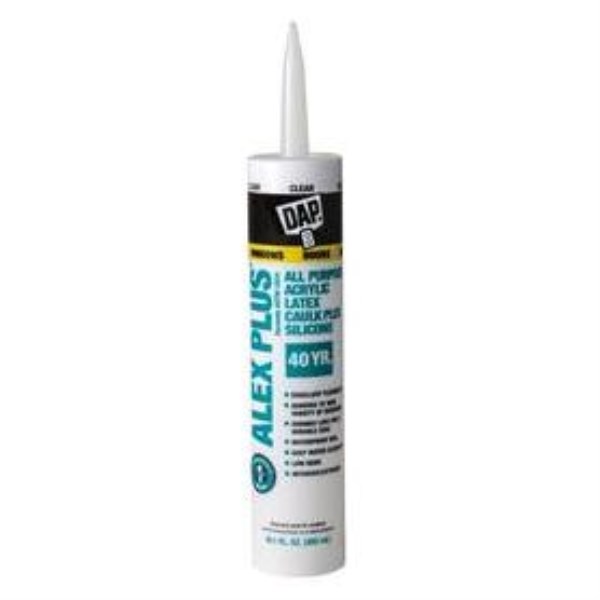 Dap Alex Plus 10.1 Oz. All Purpose Clear Siliconized Acrylic Latex Caulk - Mc Mu
