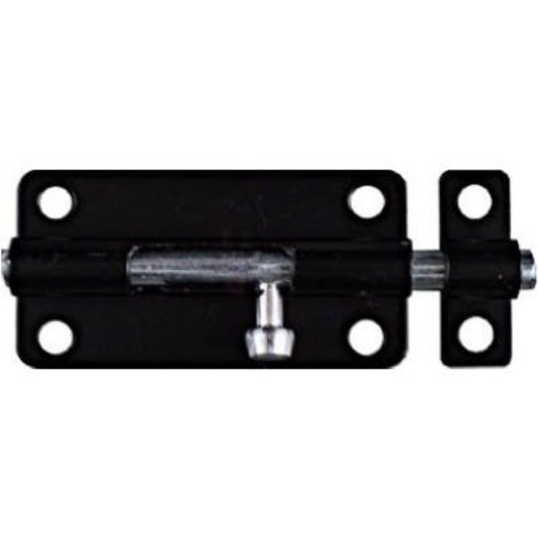 National 4 In. Black Steel Door Barrel Bolt - Mc Mu