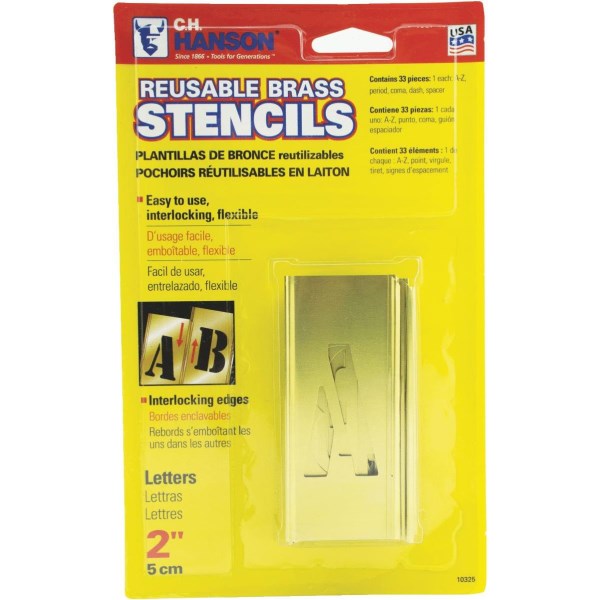 CH Hanson 2 In. Letter Stencil Set (32 Piece) - Mc Mu