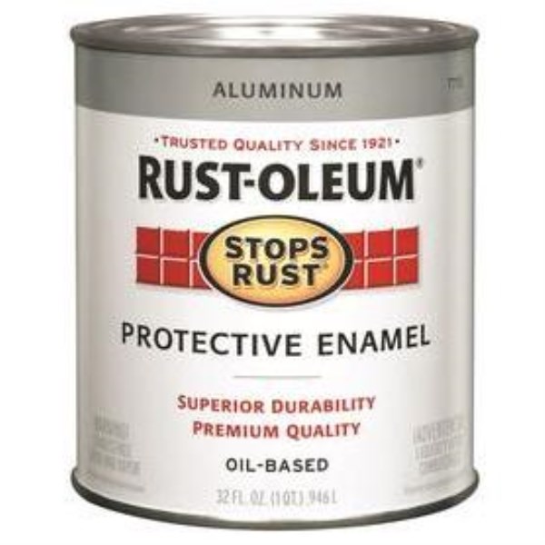 Rust-Oleum Stops Rust Oil Based Gloss Protective Rust Control Enamel, Aluminum, 1 Qt. - Mc Mu
