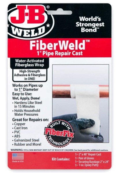 J-B Weld FiberWeld 1 In. Pipe Repair Cast - Mc Mu