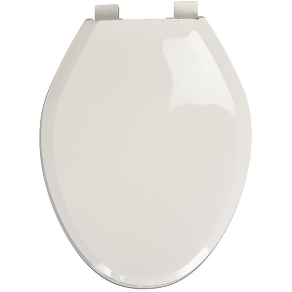 Centoco Elongated Closed Front White Plastic Toilet Seat with Slow Close - Mc Mu
