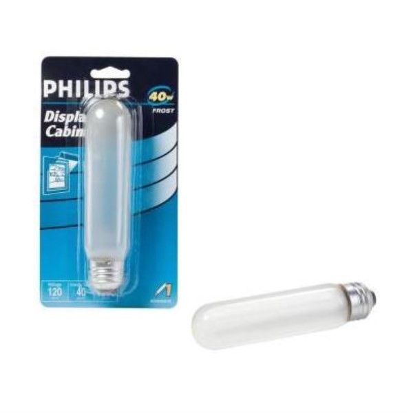 Philips 40W Frosted Medium Tubular T10 Incandescent Display Light Bulb - Mc Mu