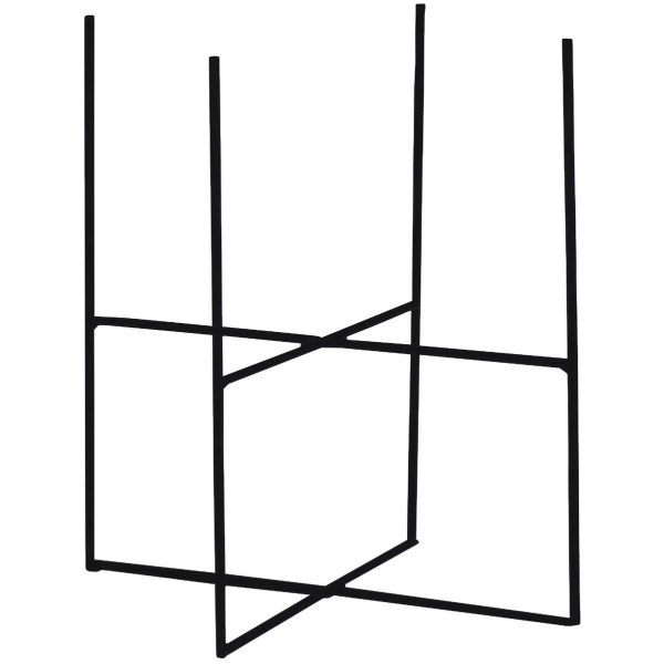 American Gardenworks Urban Living Matte Black Powder Coated Steel 14 In. Floor Pot Holder - Mc Mu