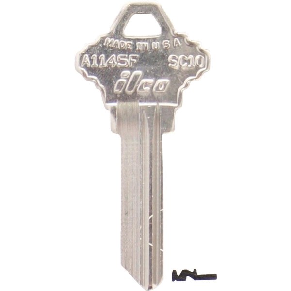 ILCO Schlage Nickel Plated House Key, SC10 / A1145F (10-Pack) - Mc Mu