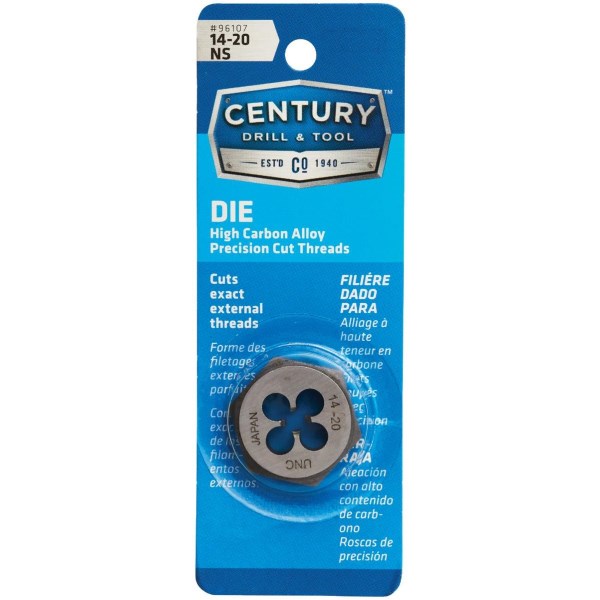 Century Drill & Tool 14-20 National Standard 1 In. Across Flats Fractional Hexagon Die - Mc Mu