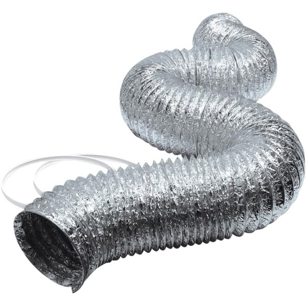Lambro Lamaflex 4 In. x 5 Ft. Aluminum/Polyester FlexibleDryer Duct with Nylon Clamps - Mc Mu