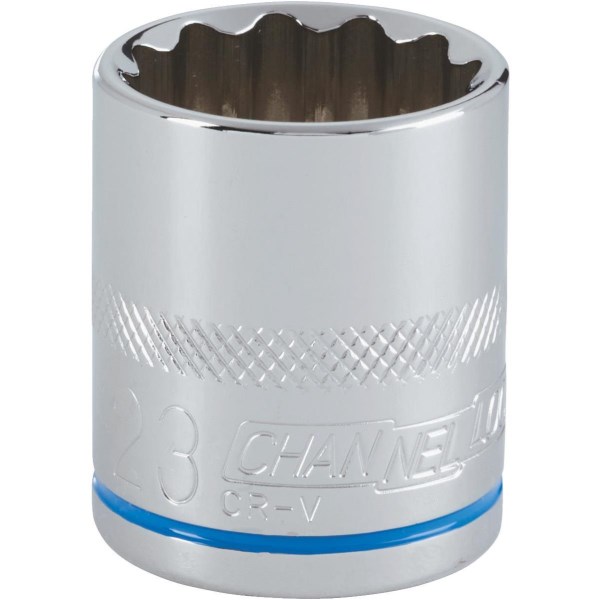 Channellock 1/2 In. Drive 23 mm 12-Point Shallow Metric Socket - Mc Mu