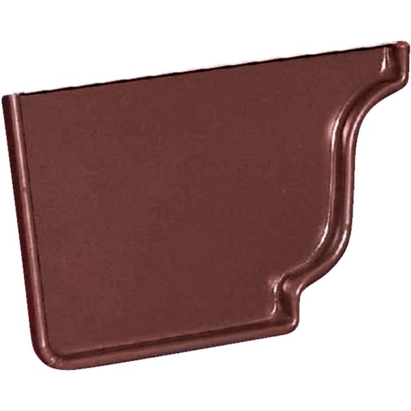 Amerimax 5 In. Galvanized Brown Left Gutter End Cap - Mc Mu