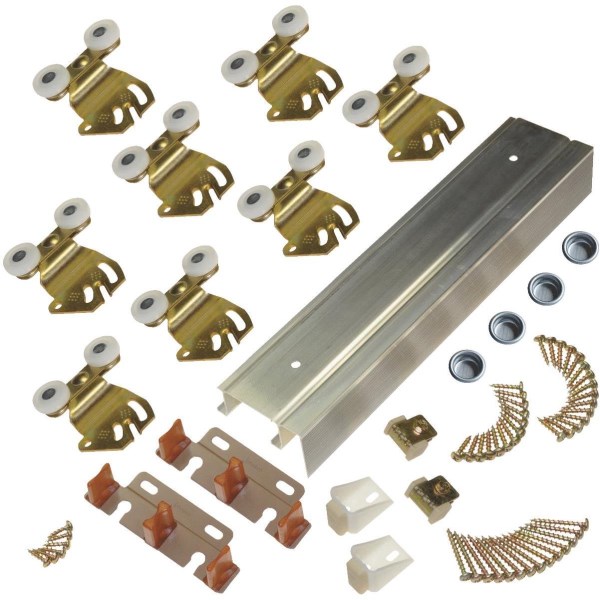 Johnson Hardware 96 In. Double Wheel Sliding Door Hardware - Mc Mu