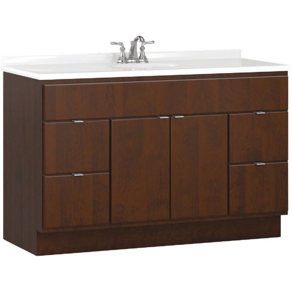 Bertch Riverside 48 In. W x 34-1/2 In. H x 21 In. D Brindle Vanity Base, 2 Door/4 Drawer - Mc Mu