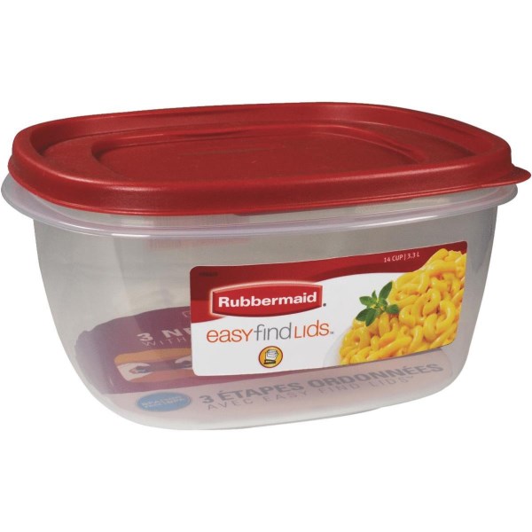 Rubbermaid Easy Find Lids 14 C. Clear Square Food Storage Container - Mc Mu
