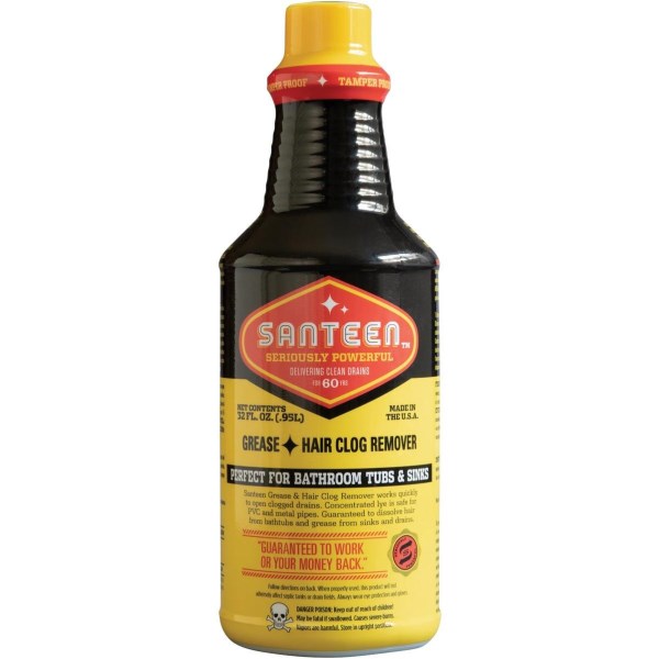 Santeen 32 Oz. Grease & Hair Drain Clog Remover - Mc Mu