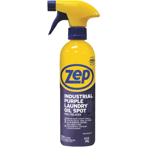 Zep 16 Oz. Industrial Purple Laundry Oil Stain Pre-Treat Stain Remover - Mc Mu