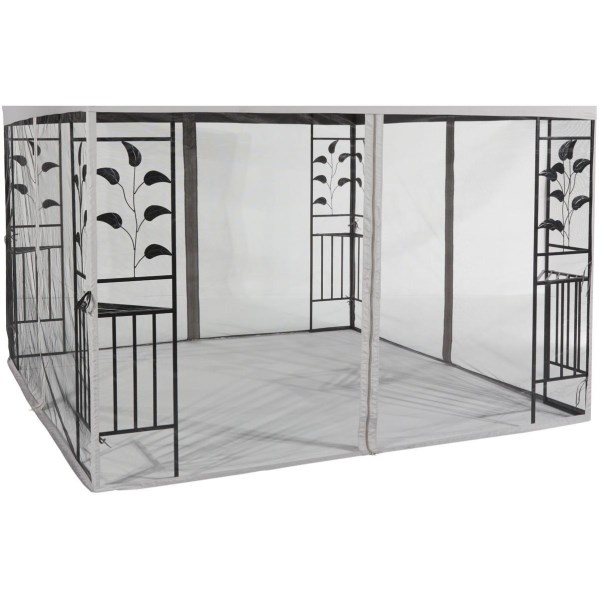 Outdoor Expressions 10 Ft. x 10 Ft. Gray Replacement Gazebo Netting - Mc Mu