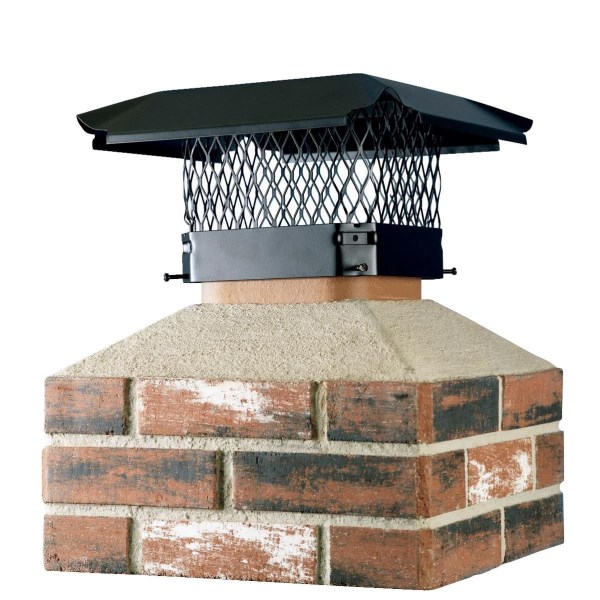 Shelter 13 In. x 18 In. Black Galvanized Steel Chimney Cap - Mc Mu