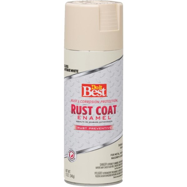 Do it Best Rust Coat Gloss Antique White 12 Oz. Anti-Rust Spray Paint - Mc Mu