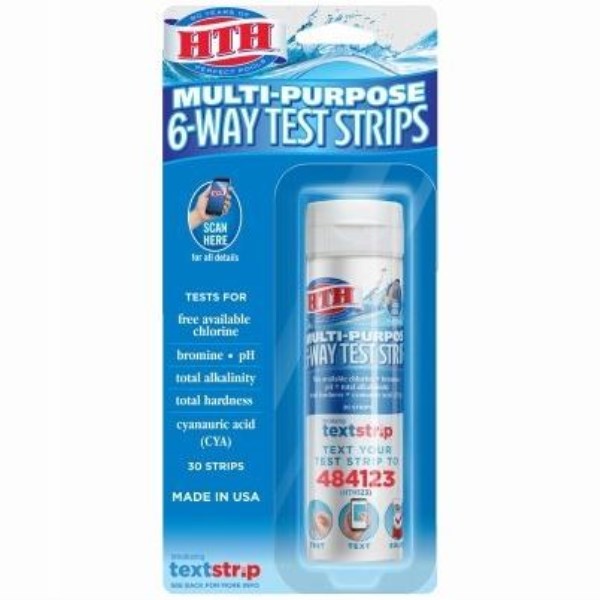 HTH Pool Care 6-Way Test Strips (30-Count) - Mc Mu