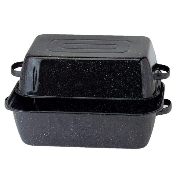 GraniteWare 21 In. Black Covered Rectangle Roaster - Mc Mu