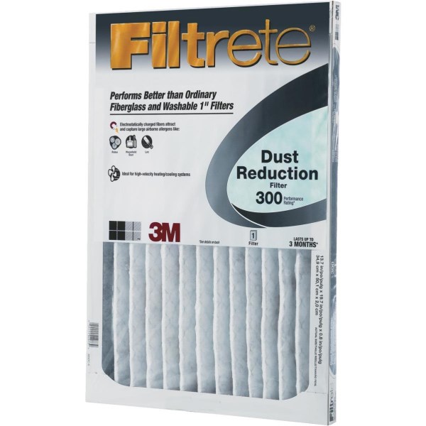 3M Filtrete 20 In. x 20 In. x 1 In. Basic Dust & Lint 300 MPR Furnace Filter - Mc Mu