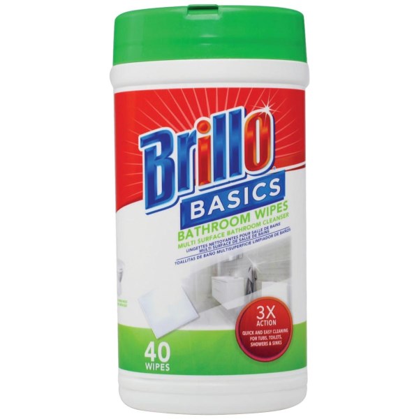 Brillo Basics Unscented Multi Surface Bathroom Wipes (40-Count) - Mc Mu