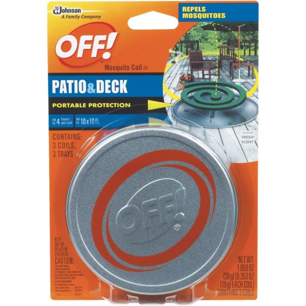 OFF! 4 Hr. Patio & Deck Mosquito Repellent Coil (3-Pack) - Mc Mu