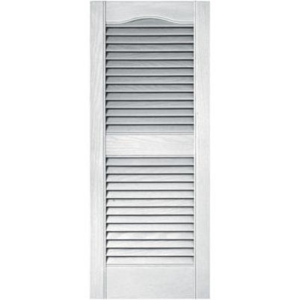 Builders Edge 15 In. x 36 In. Vinyl Louvered Shutter, (2-Pack) - Mc Mu