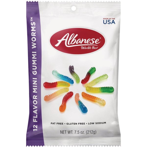 Albanese 12-Flavor 7.5 Oz. Gummi Worms - Mc Mu