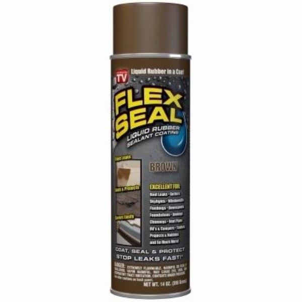 FLEX SEAL 14 Oz. Spray Rubber Sealant, Brown - Mc Mu