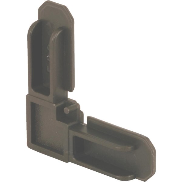 Prime-Line 3/4 In. x 5/16 In. Bronze Plastic Frame Corner (4-Count) - Mc Mu