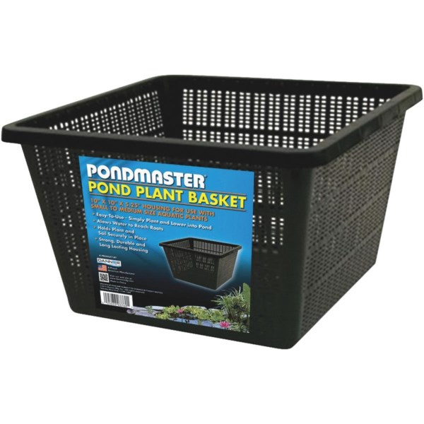 PondMaster 10 In. x 10 In. Black Pond Plantainer - Mc Mu