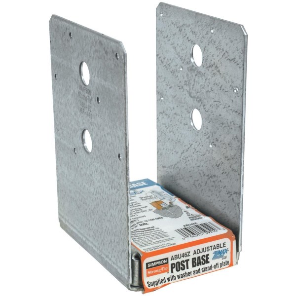 Simpson Strong-Tie 4 In. x 6 In. 12 ga Z-Max ABU Post Base - Mc Mu
