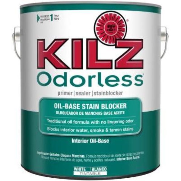 Kilz Original Low Odor Oil-Based Interior Primer Sealer Stainblocker, White, 1 Gal. - Mc Mu