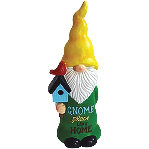 Alpine 24 In. H. MGO Gnome Statue with Gnome Place Like Home Verse - Mc Mu