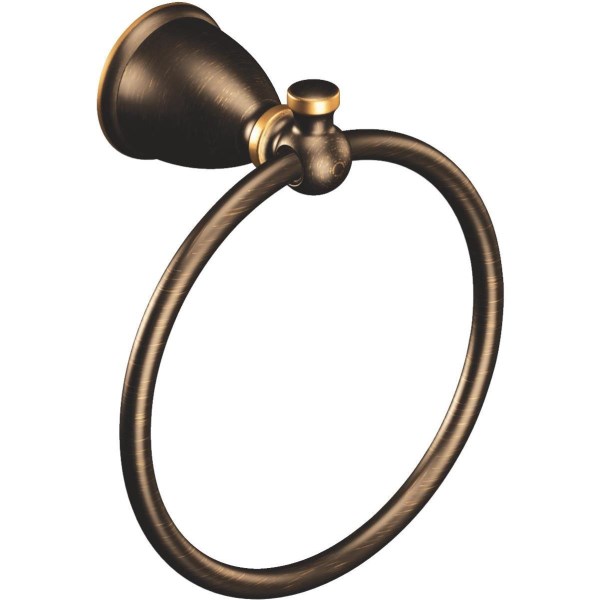 Moen Caldwell Mediterranean Bronze 6 In. Towel Ring - Mc Mu