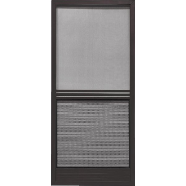 Precision Screen Provencial 36 In. W x 80 In. H x 7/8 In. Thick Bronze Steel Screen Door - Mc Mu