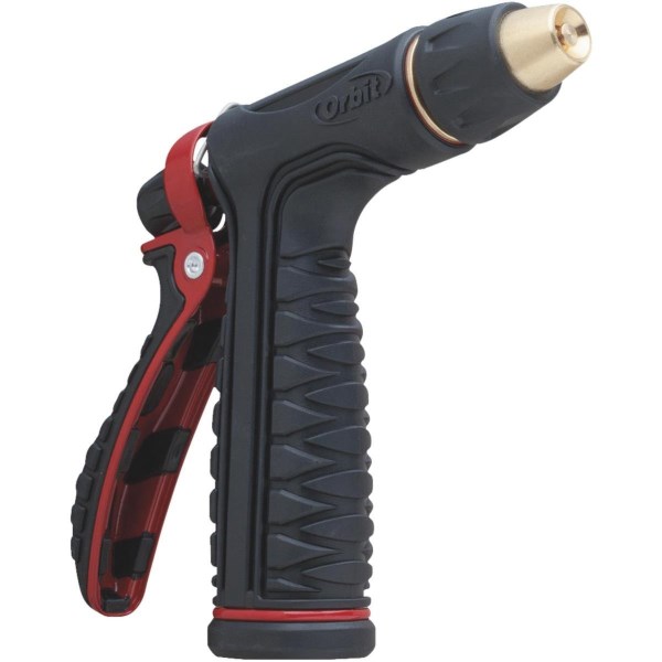 Orbit Pro Flo Metal Adjustable Rear Trigger Pistol Nozzle, Red & Black - Mc Mu
