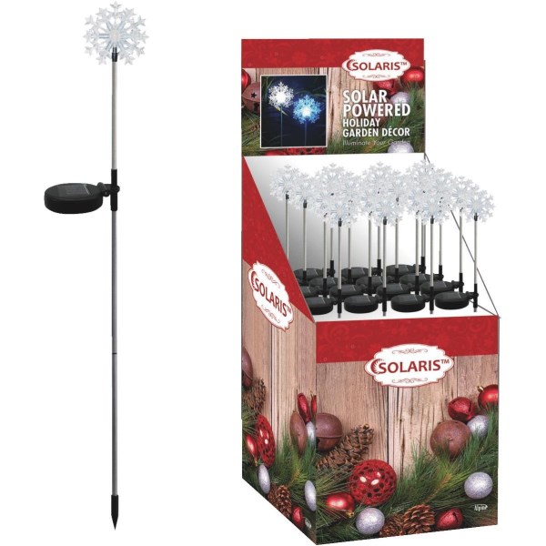 Solaris 33 In. LED Solar Snowflake Holiday Garden Stake - Mc Mu