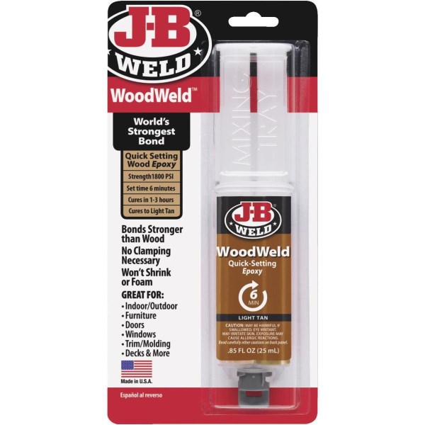J-B Weld 0.85 Oz. WoodWeld Epoxy, Syringe - Mc Mu