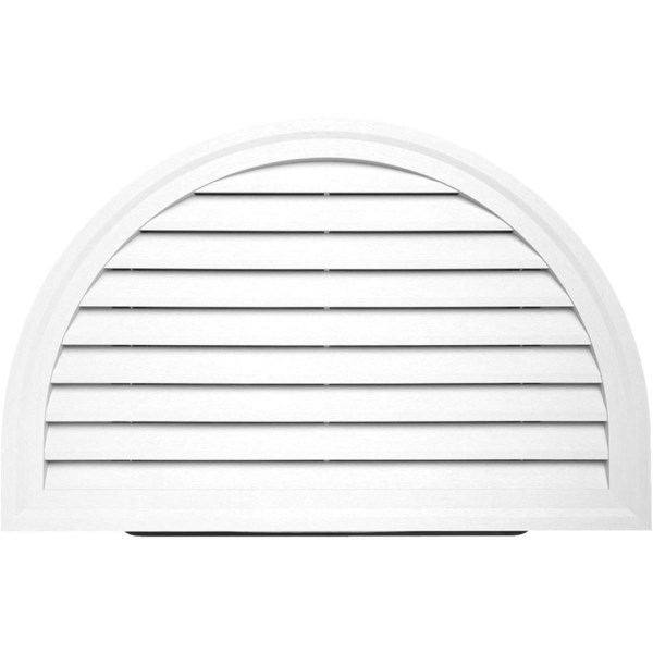 Ply Gem 34″ x 22″ Half Round White Gable Attic Vent - Mc Mu