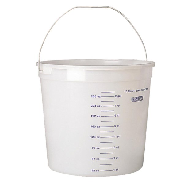Leaktite 10 Qt. Clear Plastic Pail with Measuring Increments - Mc Mu