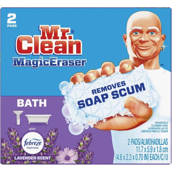 Mr. Clean Magic Eraser Febreze Lavender Scent Bath Cleansing Pad (2-Count) - Mc Mu