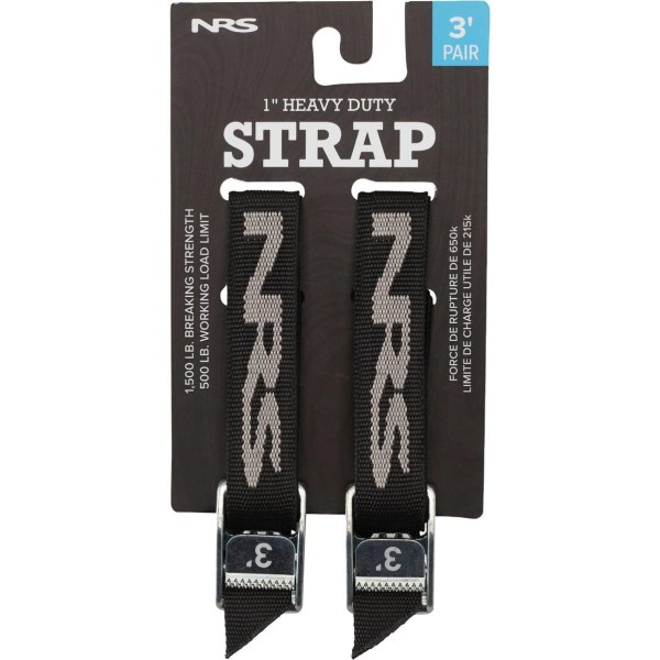 NRS 1 In. x 3 Ft. Stealth Black Heavy Duty Tie-Down Strap (2-Pack) - Mc Mu