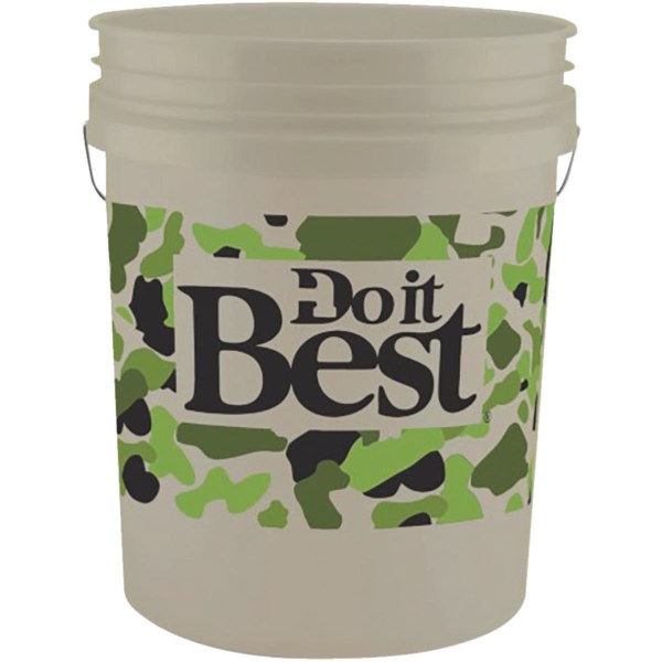 Do it Best 5 Gal. White Pail with Camo Logo - Mc Mu