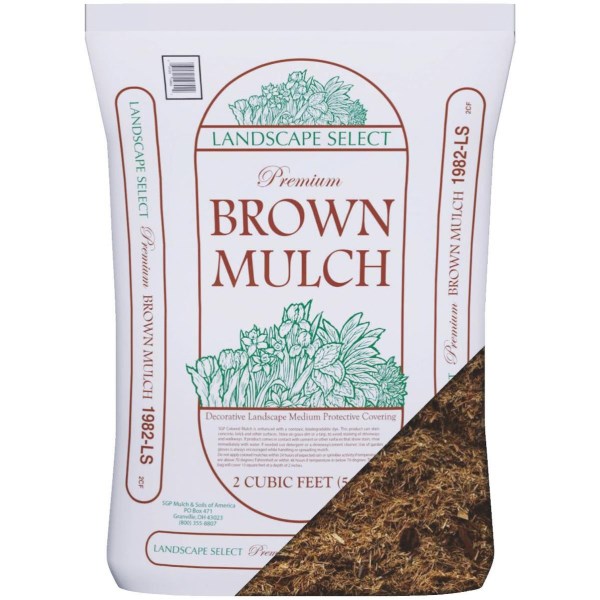 Landscape Select 2 Cu. Ft. Dyed Brown Shredded Hardwood Mulch - Mc Mu