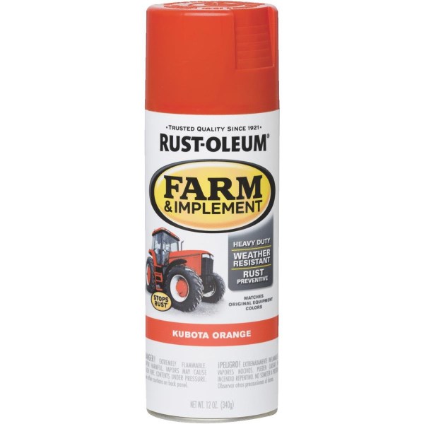Rust-Oleum 12 Oz. Kubota Orange Farm & Implement Spray Paint - Mc Mu