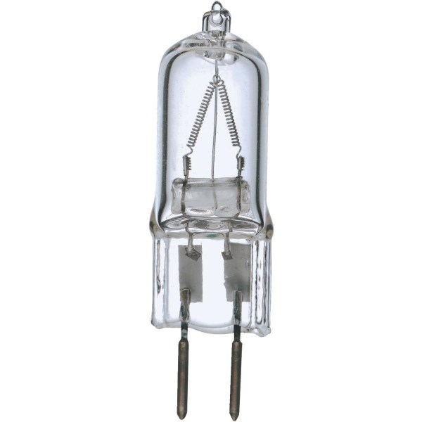 Satco 100W 120V Clear Bi-Pin GY6.35 Base T4 Halogen Special Purpose Light Bulb - Mc Mu